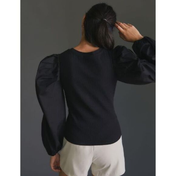 NWT Anthropologie x Lea & Viola Puff-Sleeved Blouse | 2X - Picture 3 of 6